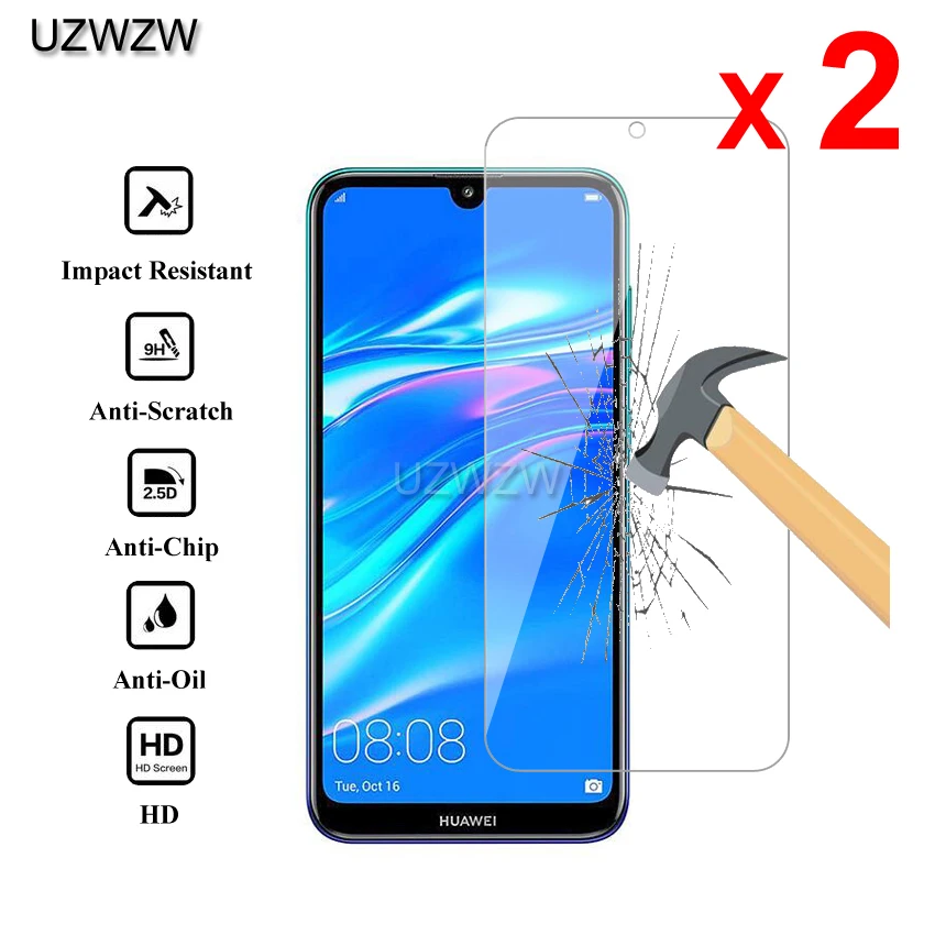 2 шт стекло для huawei Y7 /Y7 Pro/Y7 Prime закаленное стекло для защиты экрана для huawei Y7 Prime защитное стекло