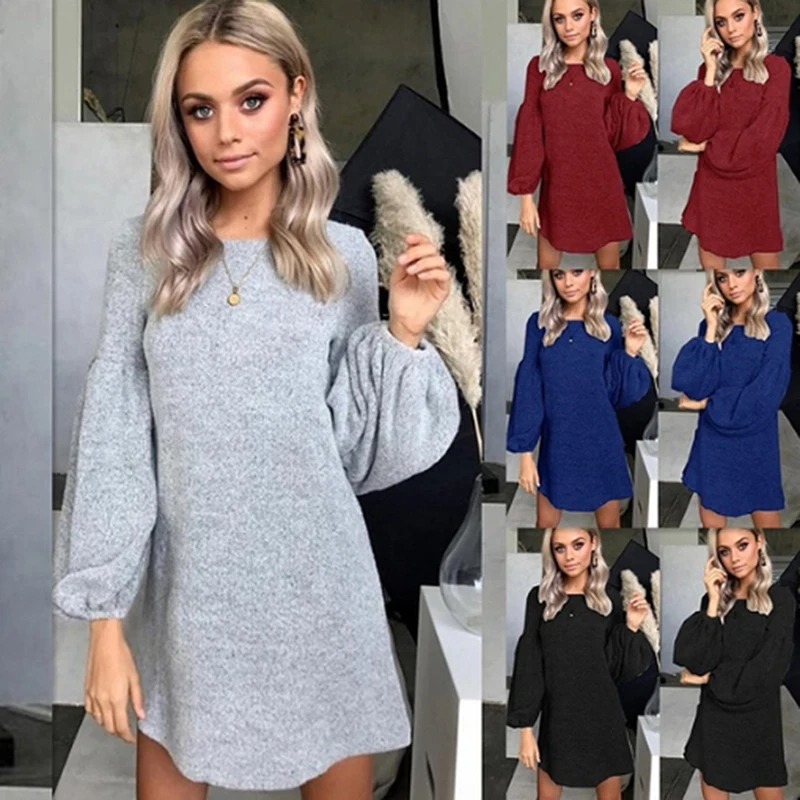 Bigsweety новые модные женские мини платья 2018 осенние повседневные свободные размера