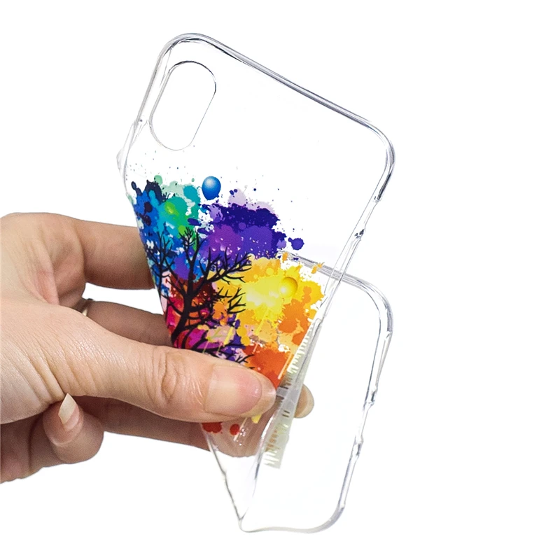 Phone Case For iphone X / iPhone 10 Luxury Original Cute Cartoon Accessories Transparent Back Cover iPhoneX Capa | Мобильные