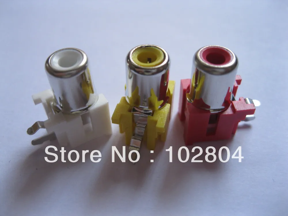 3 цветный разъем RCA для аудио и видео AV 15 шт. в партии|socket part|socket redsocket 478 motherboards for sale