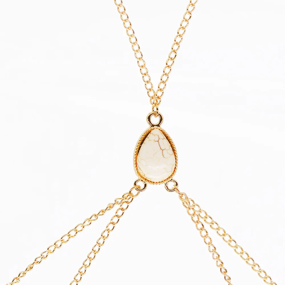 Новое летнее пляжное модное ювелирное изделие для тела двухрядные нательная