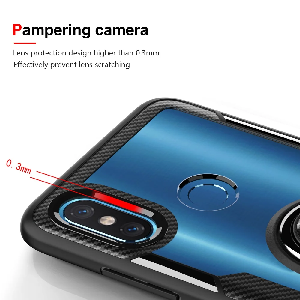 Чехол-бампер из ТПУ для Xiaomi Redmi Note 7 чехол с кольцом-подставкой автомобильный