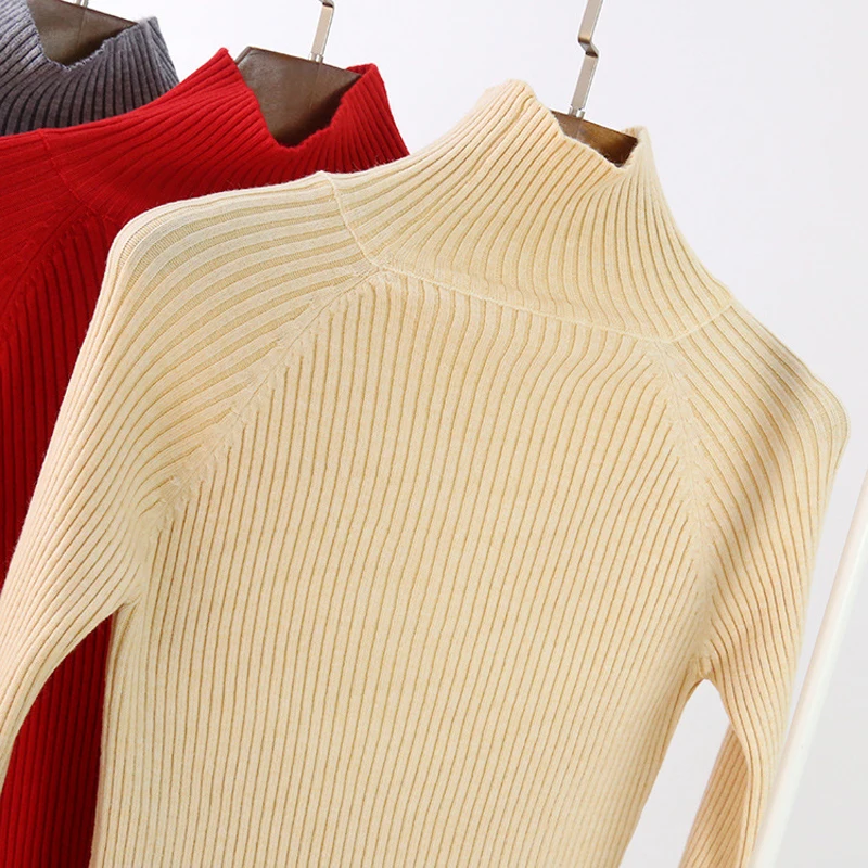 Зимняя модная одежда для женщин водолазка реглан вязаный укороченный топ модный