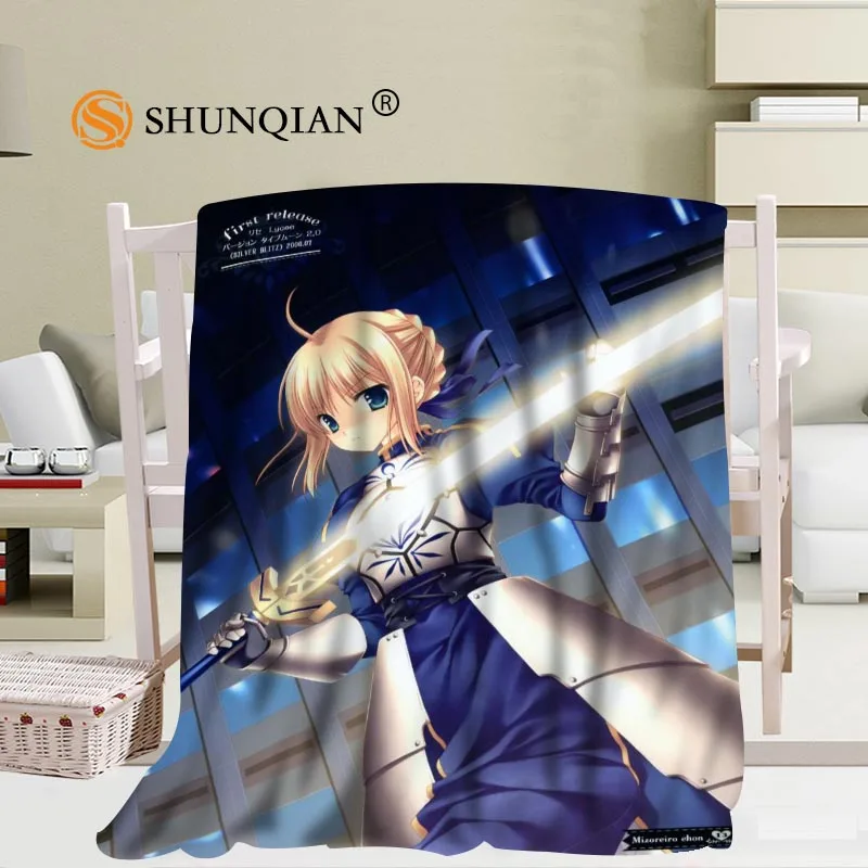 Пользовательские большой размер Saber (Fate stay night) одеяло s для кроватей теплый зимний