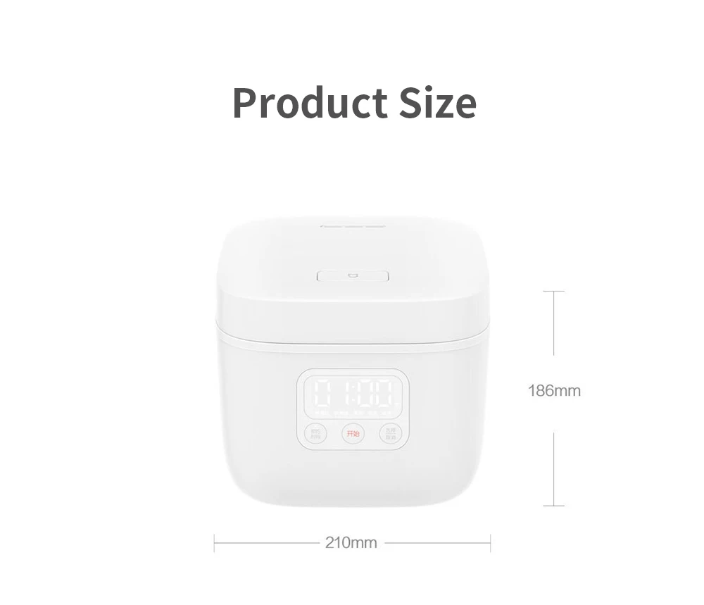 Лидер продаж Xiaomi 1.6L электрическая рисоварка, кухонная мини-плита, маленькая рисоварка, интеллектуальная установка, светодиодный дисплей