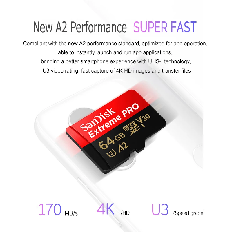 Micro sd карта памяти Sandisk Extreme Pro 128 ГБ ТБ 32 64 256 400 гб|Карты памяти| |