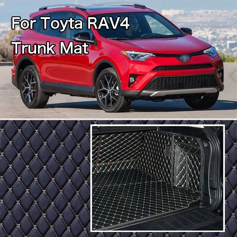 

PU Leather Rear Trunk Cargo Liner Protector Mat Seat Back Cover For Toyota RAV4
