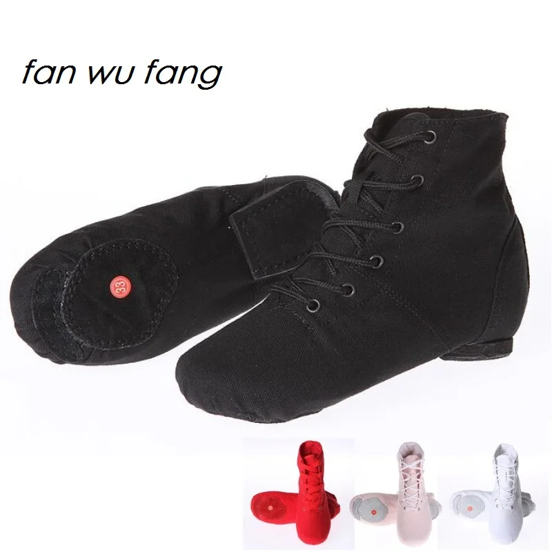 Fan wu fang/ новое поступление, 4 цвета, мягкая подошва, парусиновая обувь для джаза, танцевальная обувь для детей, женщин, взрослых, в соответствии с сантиметром, купить