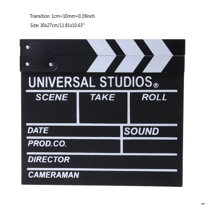 

Film Director's Clapper Board HOLLYWOOD Movie Scene Video Wooden Clapboard Tool Gags& practiacl jokes