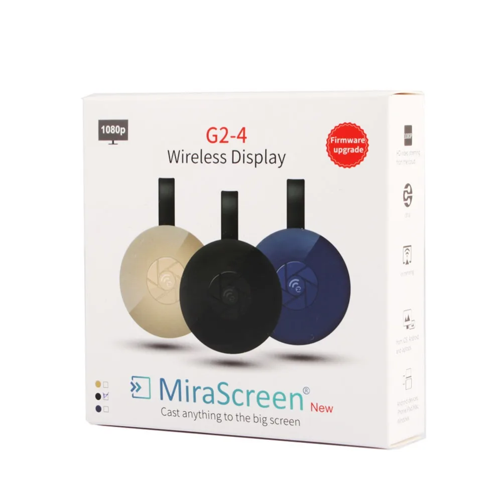 EGizmo Новый G2-4 беспроводной MiraScreen Wi Fi Дисплей приемник ключа 1080 P HD ТВ карты Airplay #266139