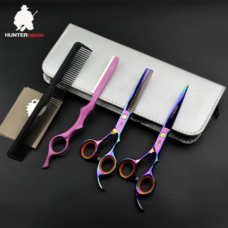

30% Off HT9127 10 set/lot Professional 6 inch Hairdressing Scissors Kit barber shears stainless steel cutting scissor thinning