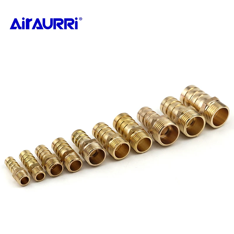 Латунный фитинг трубы 4 мм 6 8 10 12 19 шланг хвоста 1/4 &quot1/8&quot 3/8 &quot1/2&quot BSP Мужской