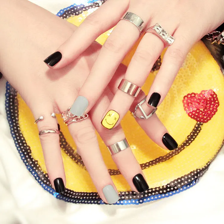 24 шт. накладные ногти с улыбающимся лицом|nails short|false nailsfalse nails short |