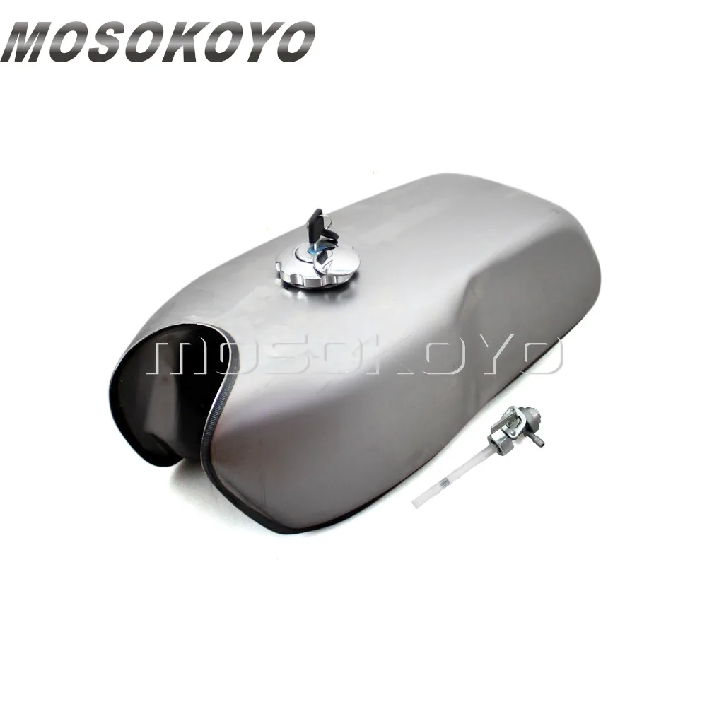 Бензиновый топливный бак для кафе 2 4 галлона с крышкой Kawasaki KZ Yamaha XVS SR XS Honda CB GL Suzuki