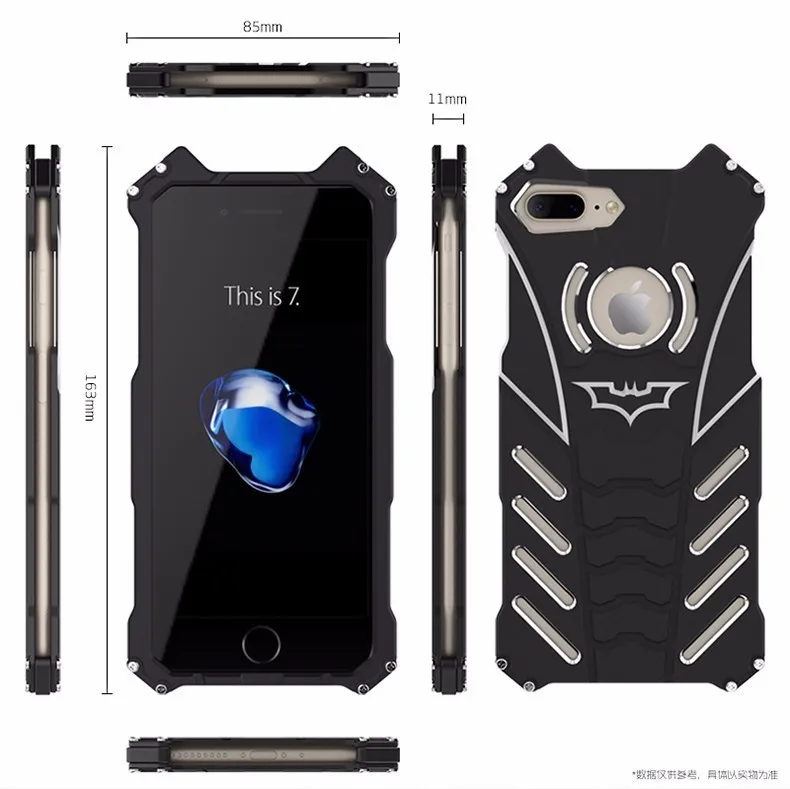 Cases For Iphone 6 6s 7 Plus 8 Armor Heavy Dust Metal Aluminum Cnc Batman Phone X Xs Xr Max | Мобильные телефоны и
