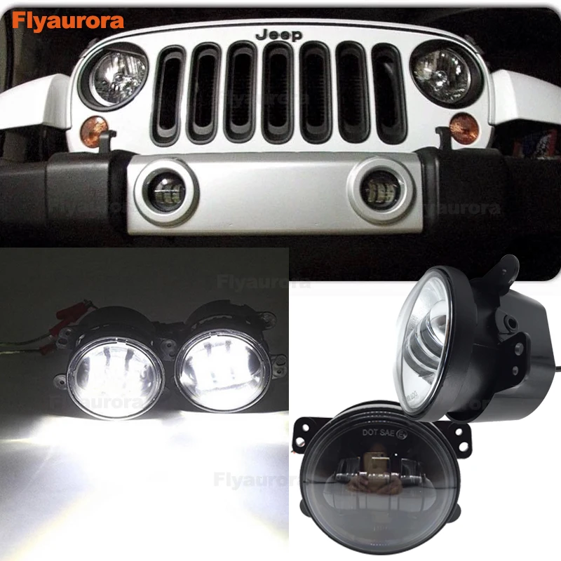 2 шт авто аксессуары 7 Inch 60 w светодиодные фары + пара 4 дюйма LED прохождения туман