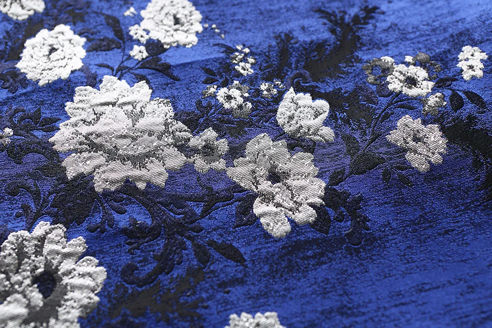 Spring and autumn petals V collar long sleeved luxury jacquard super pendulum dress-L849 | Женская одежда