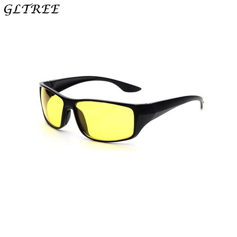 

GLTREE New Night Vision Glasses Men Driving Yellow Lens Aviation Sunglasses Driver Safety Anti Glare Vision Glasses for Men Y5