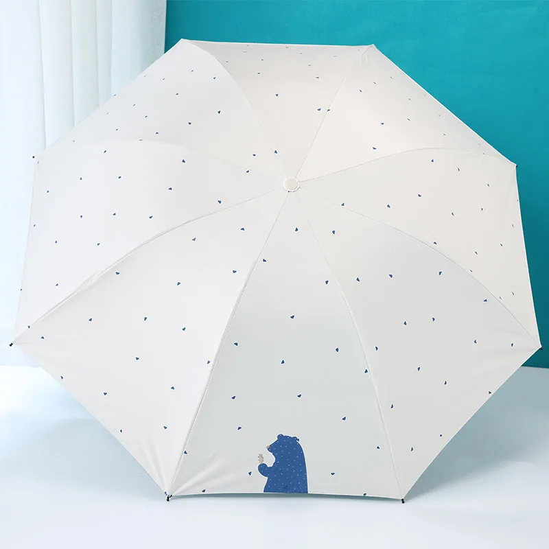 Детский зонтик с рисунком медведя из мультфильма LIBERAINY детский для девочек