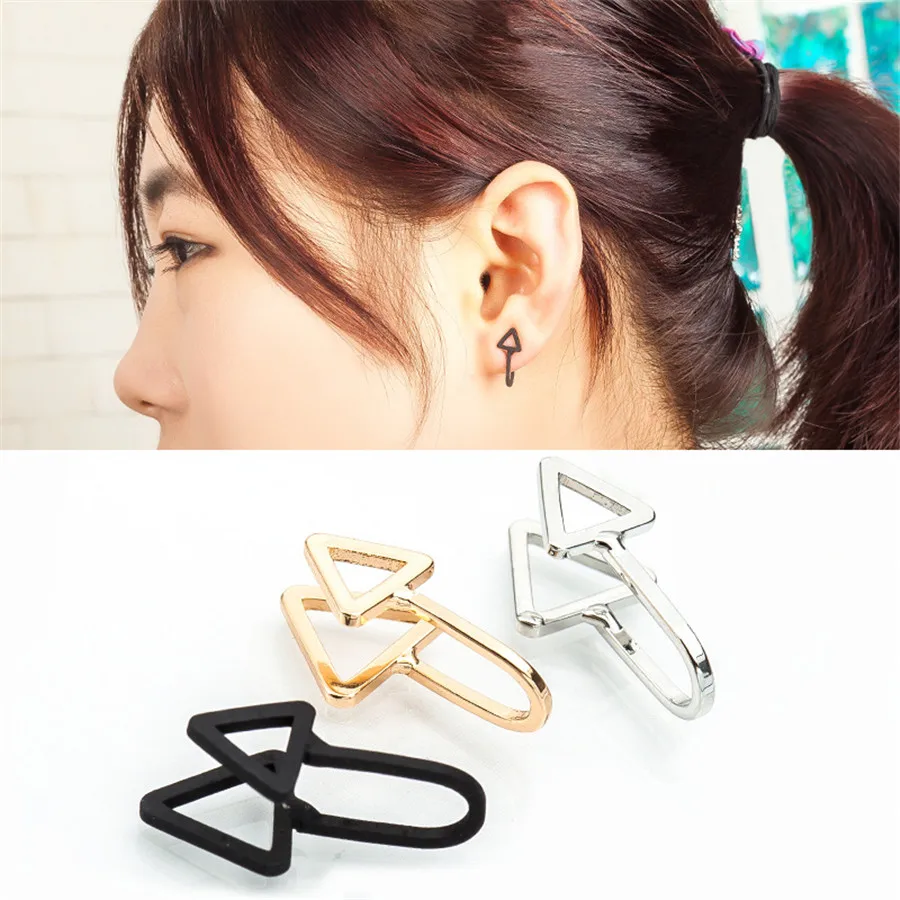 SexeMara 1 шт. новинка модные серьги-манжеты для ушей без пирсинга зажим треугольного