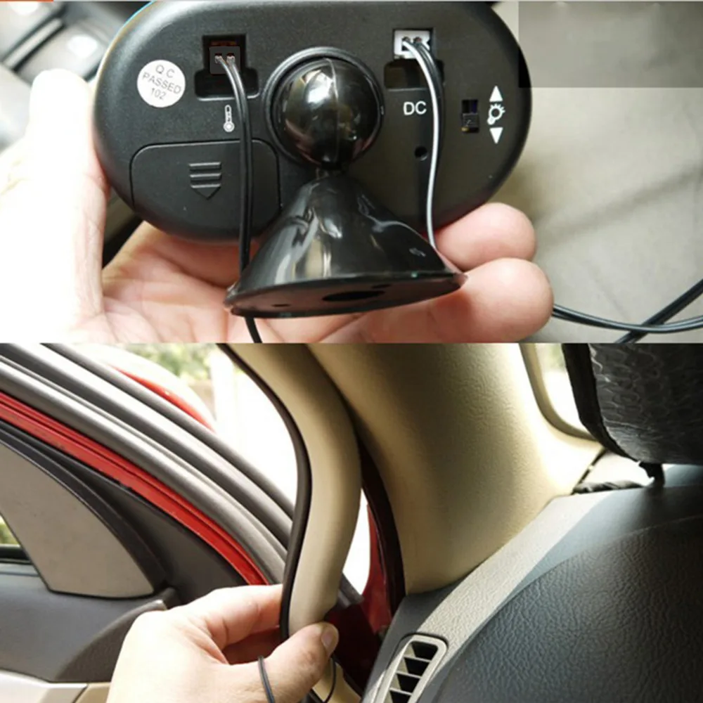 ЖК-дисплей Цифровой автомобиль часы Термометры Напряжение будильник 12 В-24 В