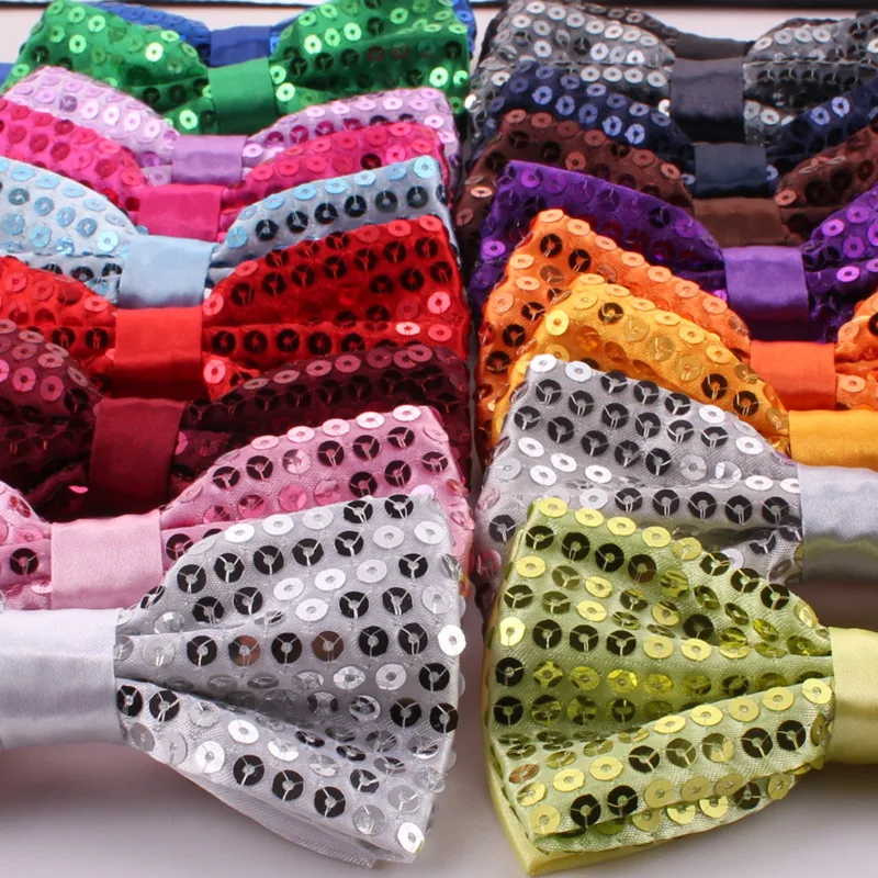 Яркий фиолетовый Блестящий Королевский синий черный галстук бабочка платье для