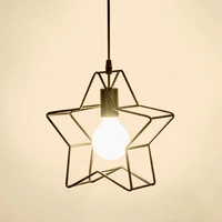 vintage e27 nordic fashion iron meal pendant lamp personalized creative star pendant light for restaurant coffee bar bedroom
