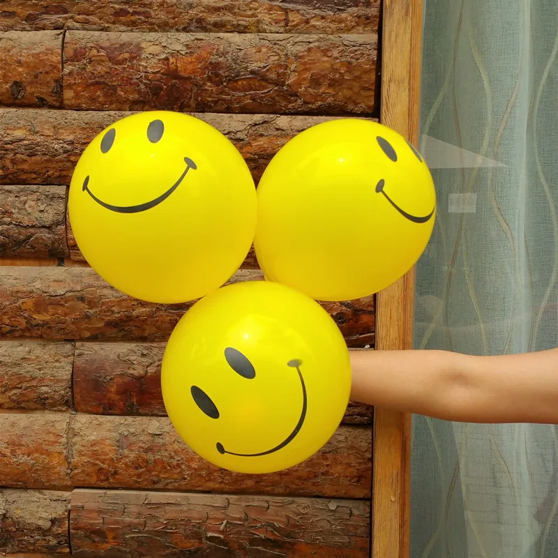 

100pcs Pretty 5 inch classic smiling face balloon thicken good quality wedding birthday party decoration free shipping
