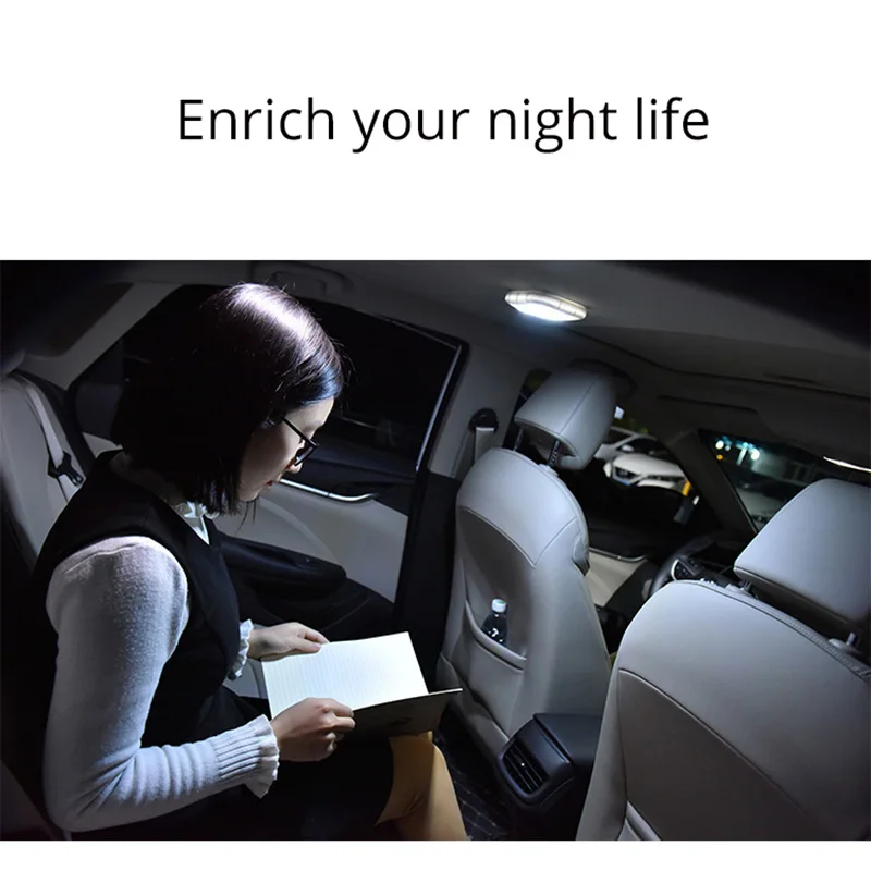 USB перезаряжаемая Автомобильная потолочная лампа для чтения на крышу Купольные