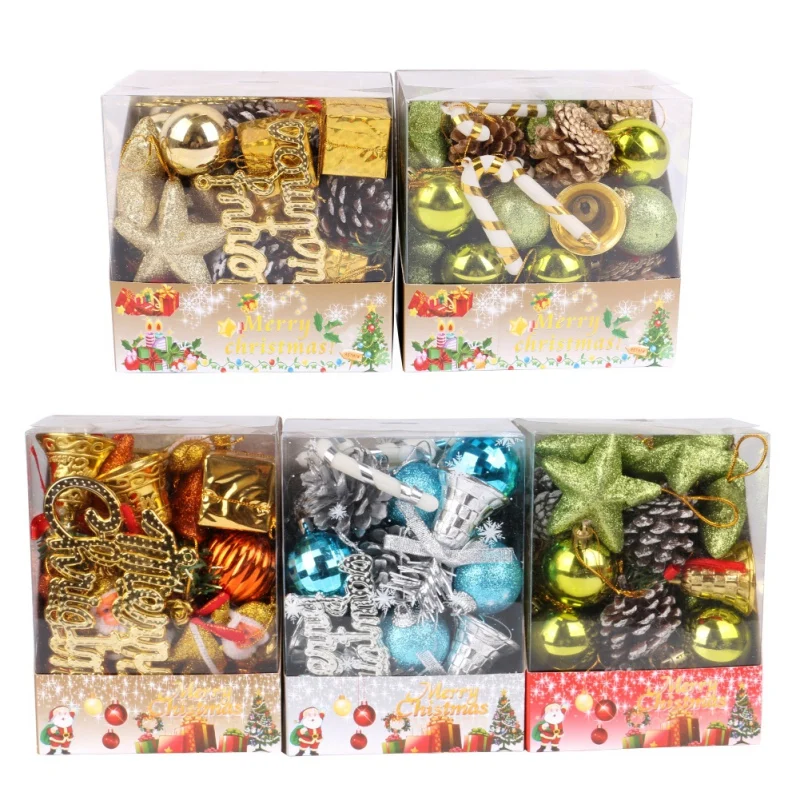 Новый комплект одежды с рисунком рождественской елки шар-безделушка висит