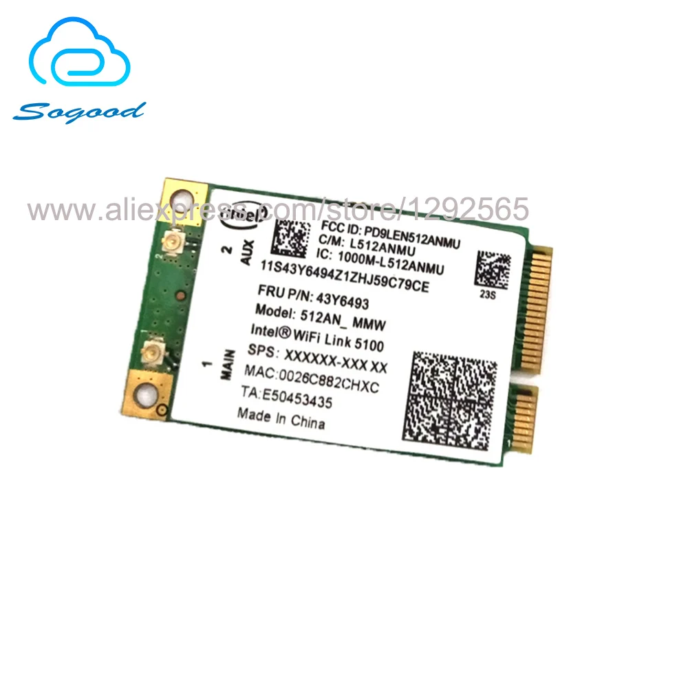 Сетевая карта для Intel Wi Fi Link 5100 512 MMW 300 Мбит/с Mini PCI E 2 4G и 802 11 abgn Lenovo G450L G430A Y450 Y430 FRU
