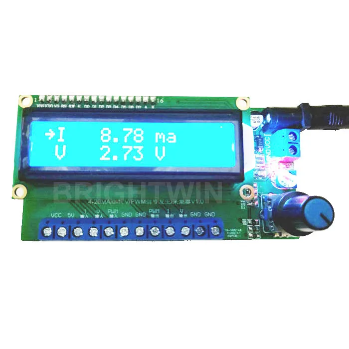 Аналоговый DC Ток Напряжение PWM генератор сигналов 0-20 мА 0-10 в 1 Гц до 1 кГц ШИМ рабочий цикл сигнала измерительный модуль