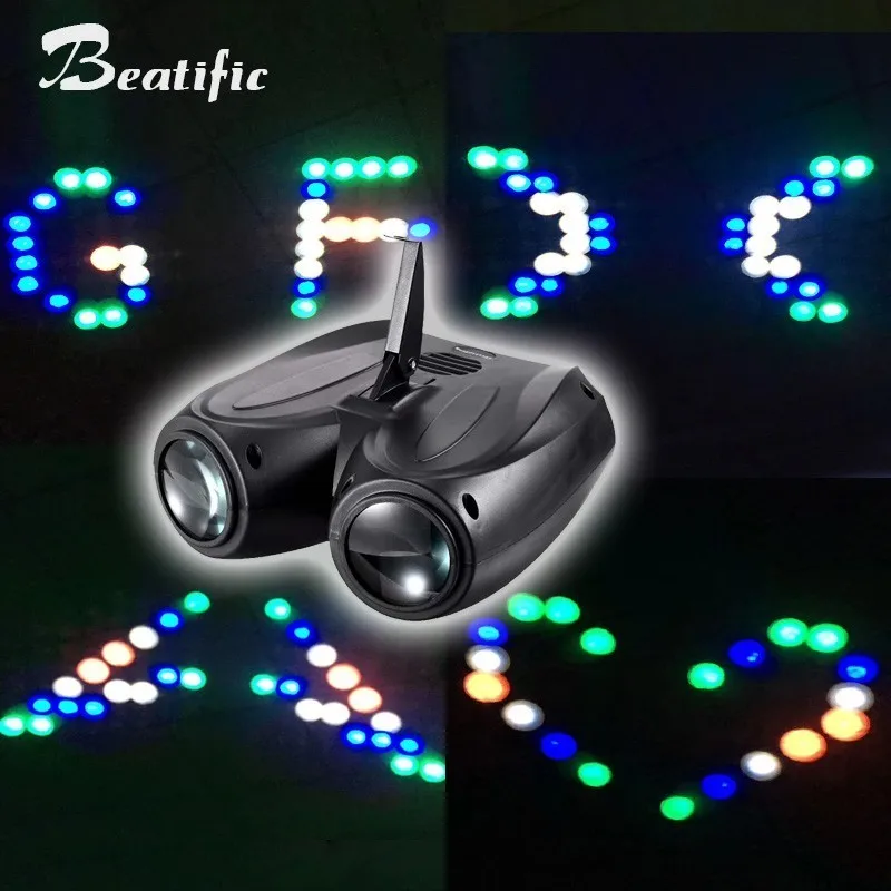 

Double Head Led Sound Lights Small Airship Voice-activated Disco stage laser lighting dj Light Magic Flower Moon Lamp