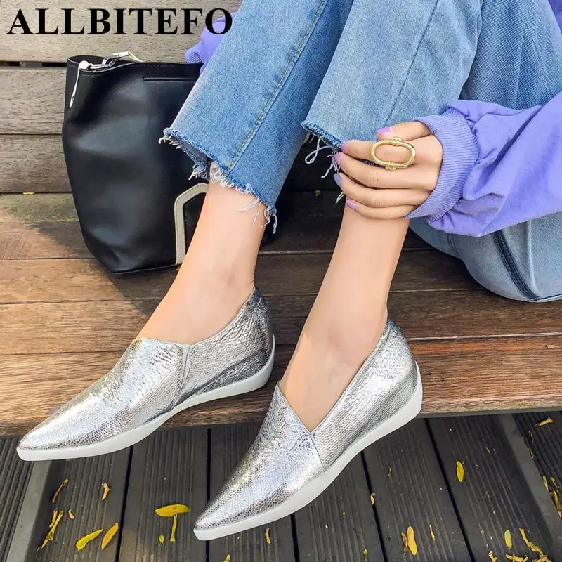 ALLBITEFO/Новые модные брендовые женские туфли лодочки из натуральной кожи на