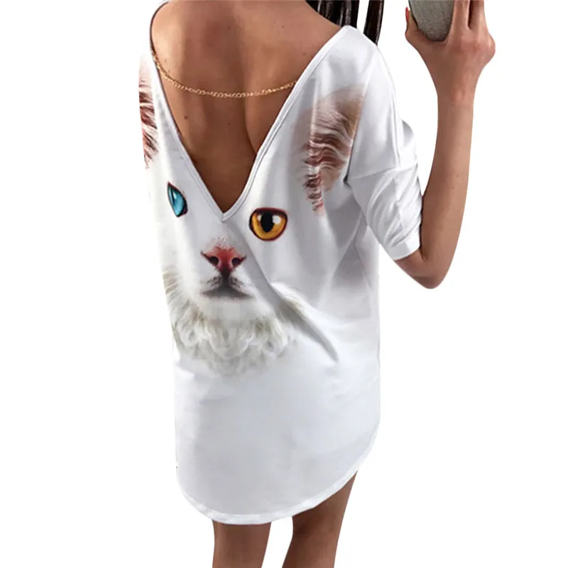 Летняя Лоскутная Половина рукава с круглым вырезом мини платье Глубокий V Стиль