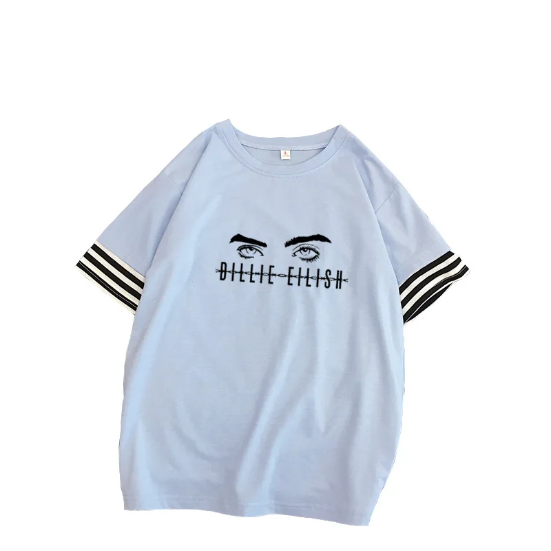 2019 Женская корейская модная футболка с коротким рукавом хип-хоп панк уличная