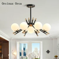 postmodern creative personality magic beans chandelier living room dining room bedroom simple nordic led glass ball chandelier