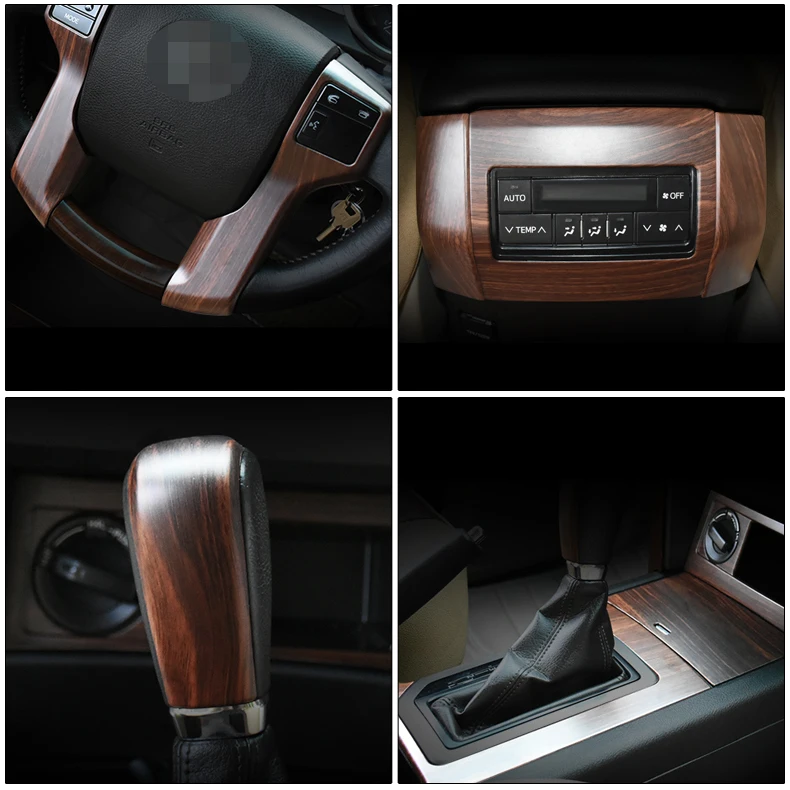 

Luxury ABS Wood Chrome For Toyota Land Cruiser PRADO FJ150 2010-2017 Car Interior Cover Trim Frame Decoration car accessories