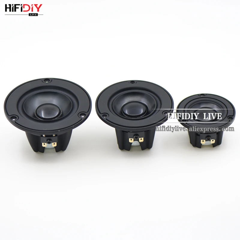 HIFIDIY Алюминий бассейна Hi-Fi 2 3 3,5 дюймов 65 мм полночастотный динамик 4OHM 20 Вт высокой мощности Alto басовый V65/85/95 мм