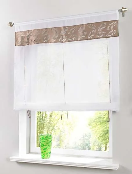 Новинка Европейский стиль 100% полиэстер лазерная резка Прозрачная римская штора