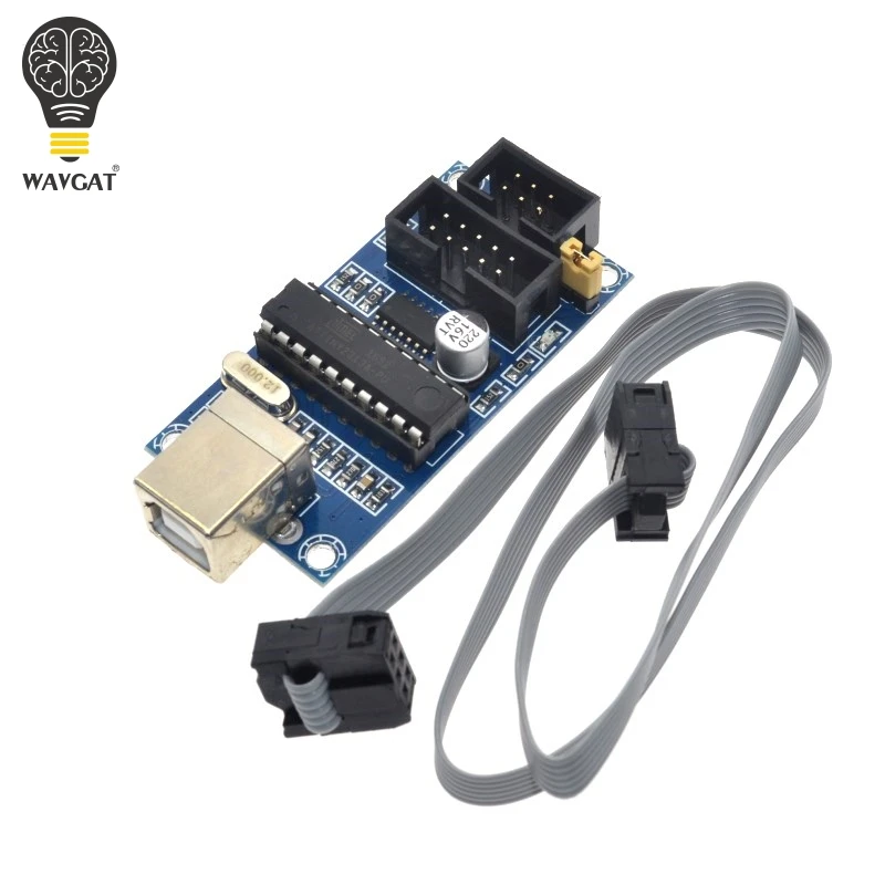 Кабель для программирования WAVGAT USBTiny USBtinyISP AVR ISP программатор загрузчик Meag2560 uno r3 6pin.
