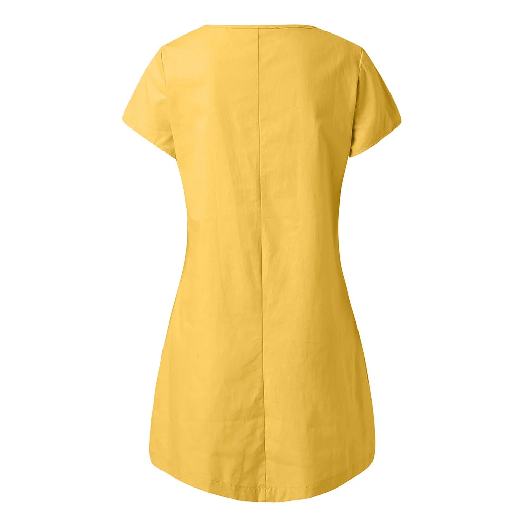 KANCOOLD/женское стильное платье; Feminino Vestido; хлопковое платье; летнее Повседневное платье размера плюс с круглым вырезом; Модное Новое Женское платье; 2019jun12