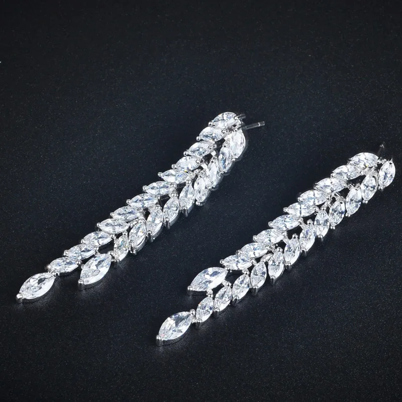 Be 8 2018 New Design Fashion Statement Jewelry Shiny Leaf Long Drop Dangle Earrings For Women Gift E366 | Украшения и аксессуары