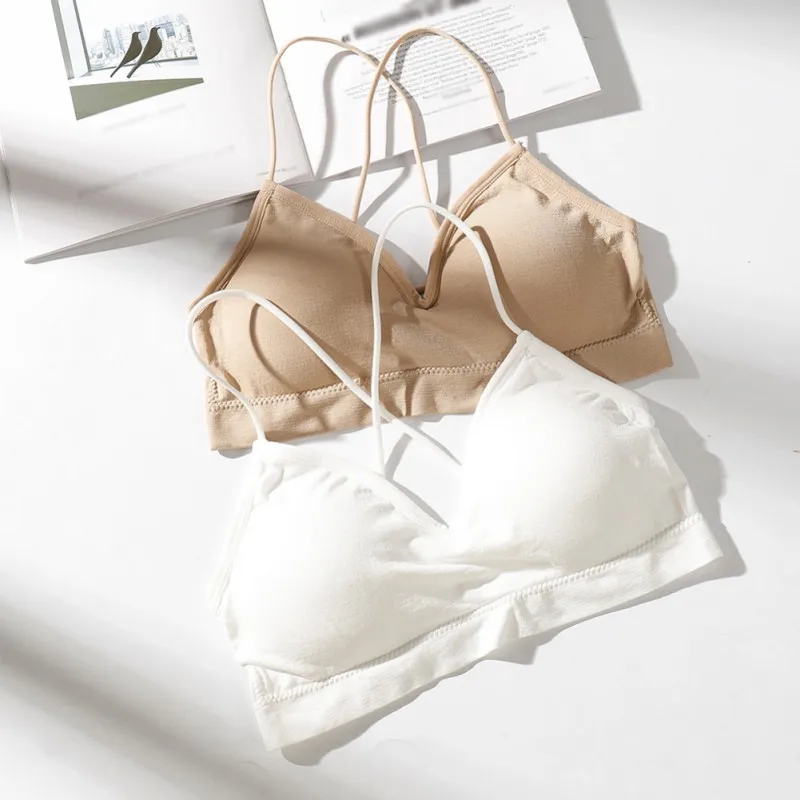 Бюстгальтер без косточек женский укороченный топ бюстгальтер майка для фитнеса