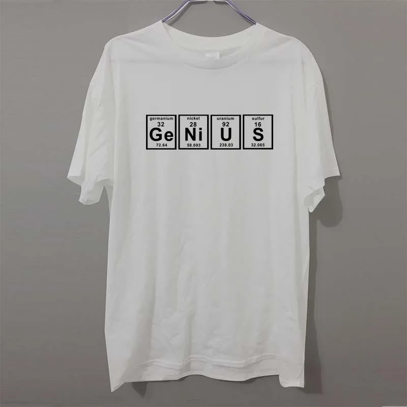 Забавная футболка GENIUS perioical TABLE Science Chemistry Awesome Humour, Мужская футболка с принтом для взрослых, отличный подарок, футболка унисекс