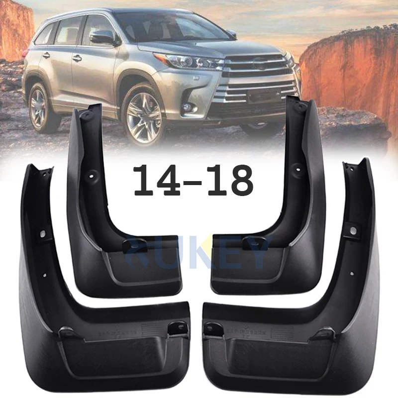 

4x Set Molded Mud Flaps For Toyota Highlander Kluger 2014 2015 2016 2017 2018 Mudflaps Splash Guards Front Rear Mudguards Fender