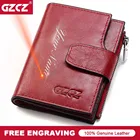 Женский кошелек GZCZ, из натуральной кожи, на молнии