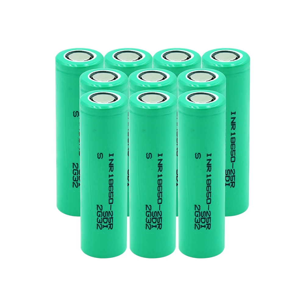 Высокая сливная INR 18650 25R батарея 2500 mAh литиевая батарея перезаряжаемая 20A для Vape факел