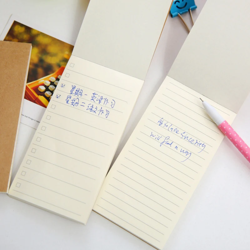 10 шт./лот новинка простой блокнот из воловьей кожи может оторвать todo крафт-бумага