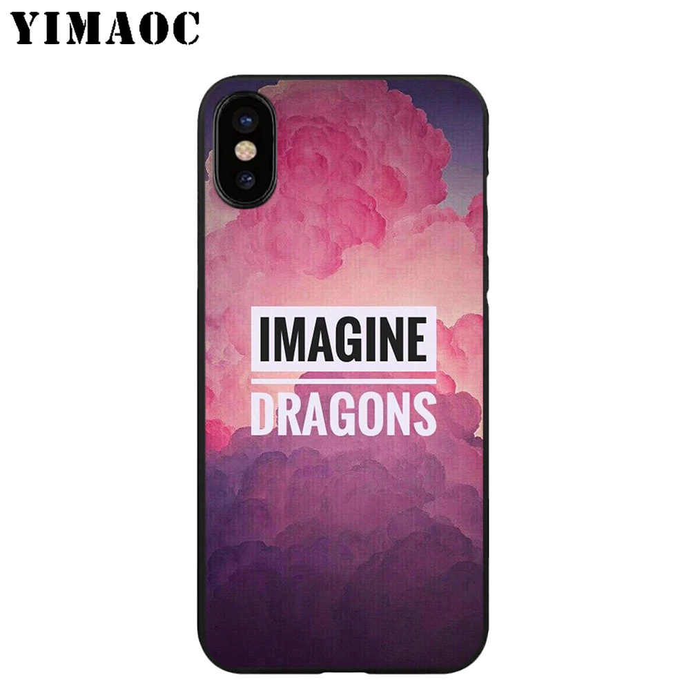 YIMAOC нарисованные драконы полосы Мягкий ТПУ Черный силиконовый чехол для iPhone X или
